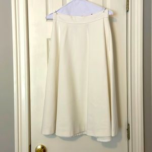 Banana Republic High Waist Flare A Line Cream Skirt size 2